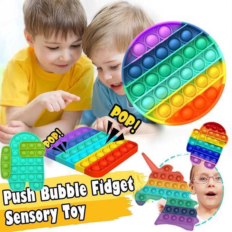 Multihomeware Pop It Fidget Toys Bubble Stress Relieve Mainan Anak  Silicone/Silikon