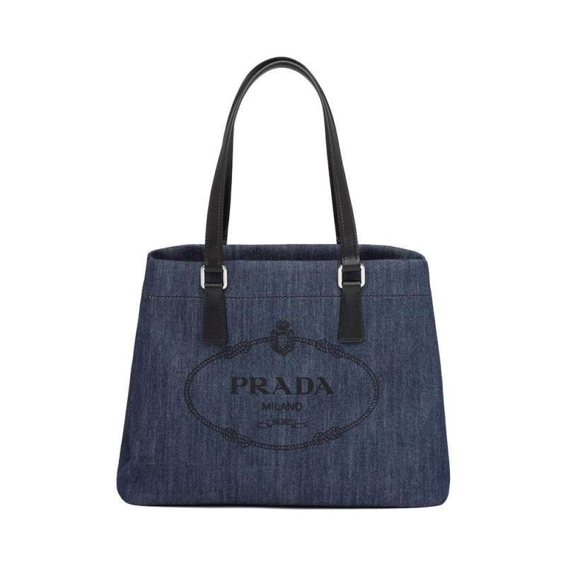 Jual Prada Denim Tote Bag Blue Black di 