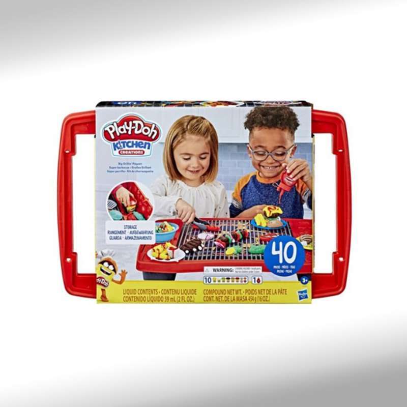 Play Doh Playdoh Kitchen Creations Big Grillin Playset 40 Piece BBQ