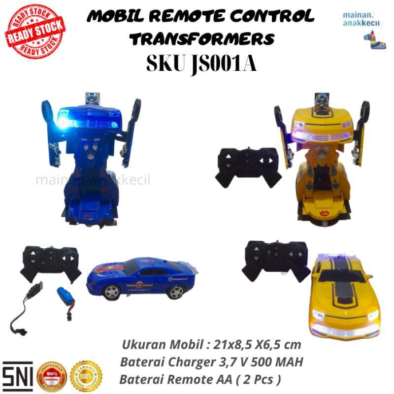 Jual Mainan Anak Mobil Remote Control Rc Transformers Js 001a Di