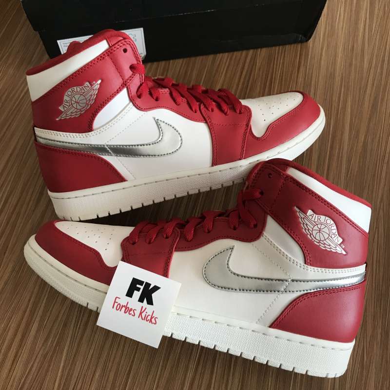 Air jordan 1 retro silver medal online