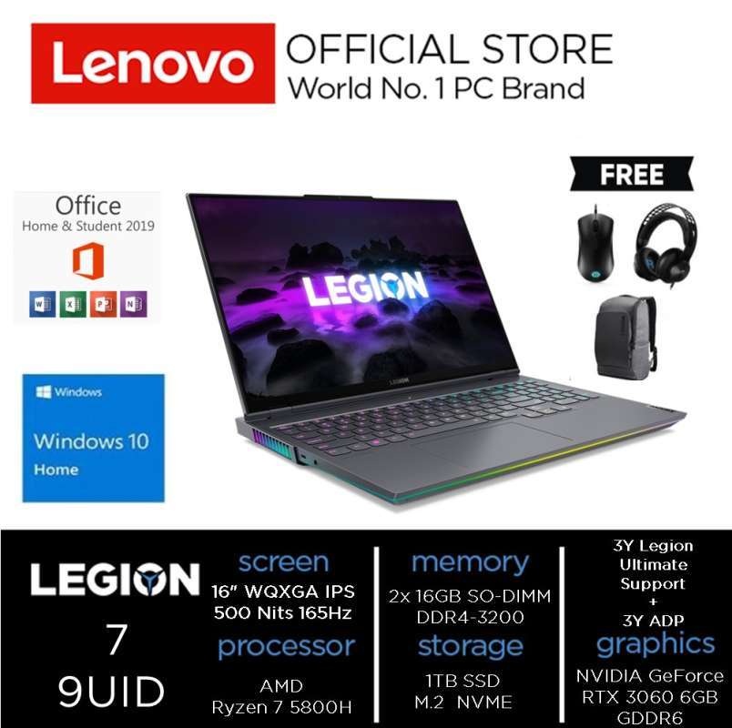 Jual Lenovo Legion 7 AMD Ryzen 7 5800H 