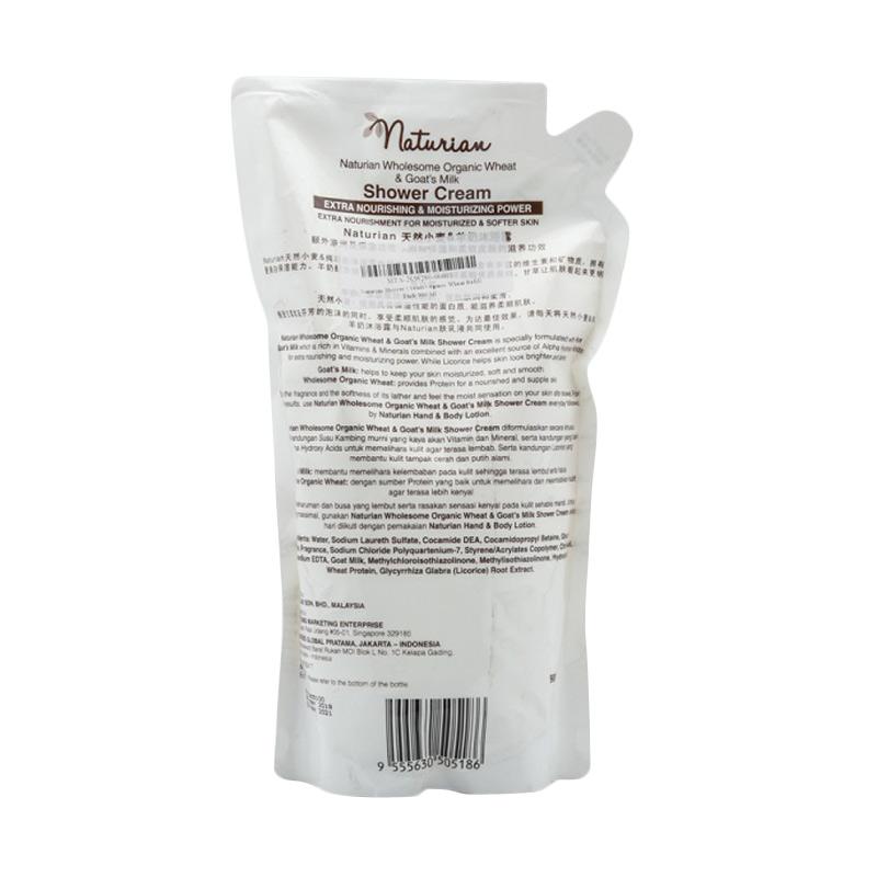 Promo Naturian Shower Cream Organic Wheat Body Wash [900 mL ...