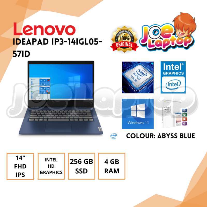 Jual Lenovo IdeaPad IP3-14IGL05-57ID Abyss Blue DC N4020 ...