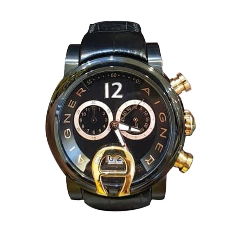 Jual Aigner Bari A37513 Jam Tangan Pria Black Gold di Seller