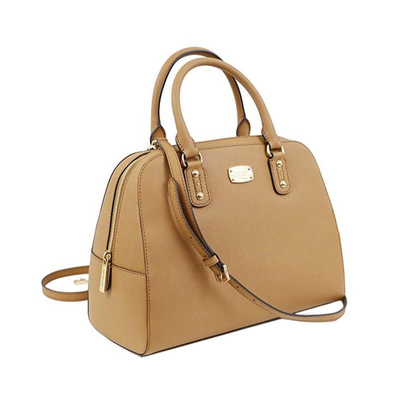 Jual Michael Kors Saffiano Leather Large Satchel Wanita - Brown Terbaru November 2021 harga murah - kualitas terjamin | Blibli