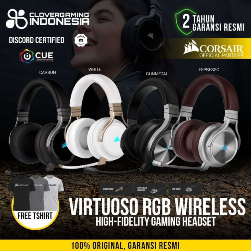 Corsair VIRTUOSO RGB WIRELESS SE High-Fidelity Gaming Headset White