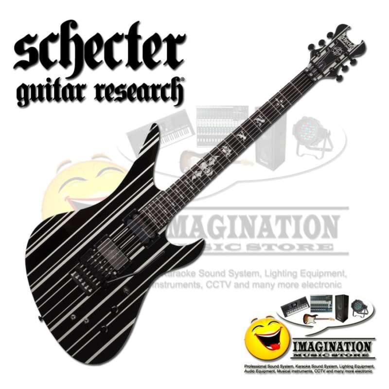 Schecter Synyster Gates Custom S Black with Silver Stripes
