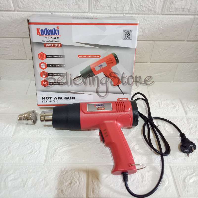 Jual Mesin pemanas heat gun hot gun Kodenki 1500 Watt / Heatgun air Hotgun  - Jakarta Barat - Siput Balap Store