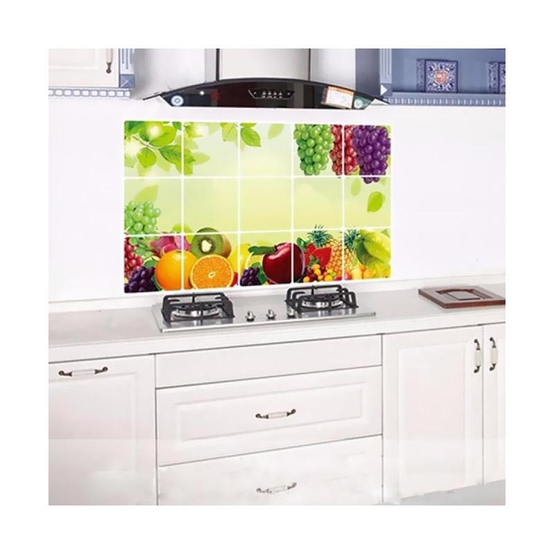 Jual Bluelans Kitchen Oilproof Removable Grape Pattern Vine Wall