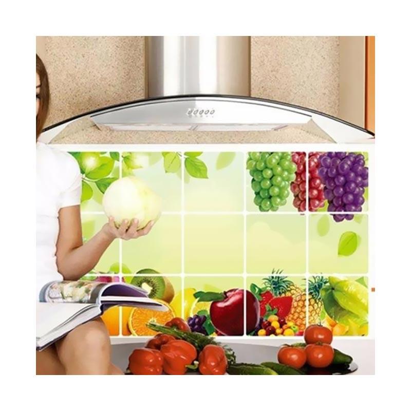 Jual Bluelans Kitchen Oilproof Removable Grape Pattern Vine Wall