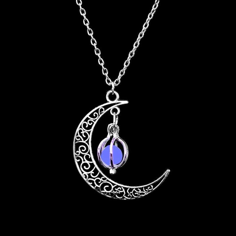 Moon Glowing Necklace Gifts Glow 