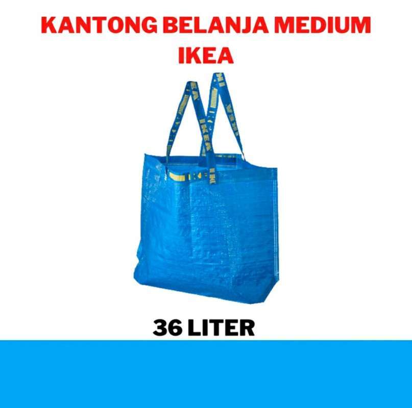 Jual Frakta Ikea Kantong Belanja Medium Biru Uk 45x18x45 Cm 36