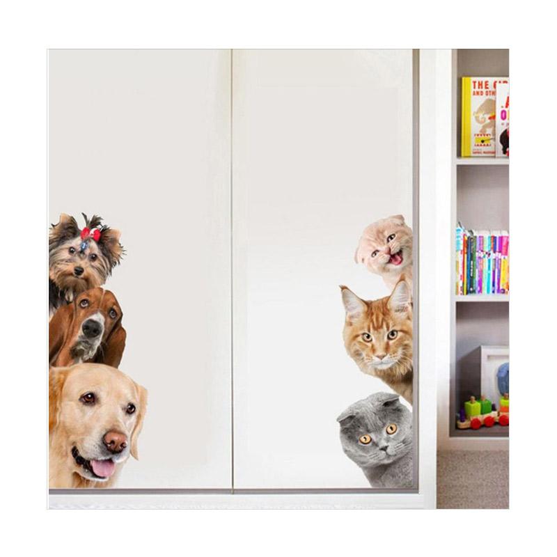 Jual Bluelans Lovely Dog Pattern Removable Bedroom Door Diy Decal