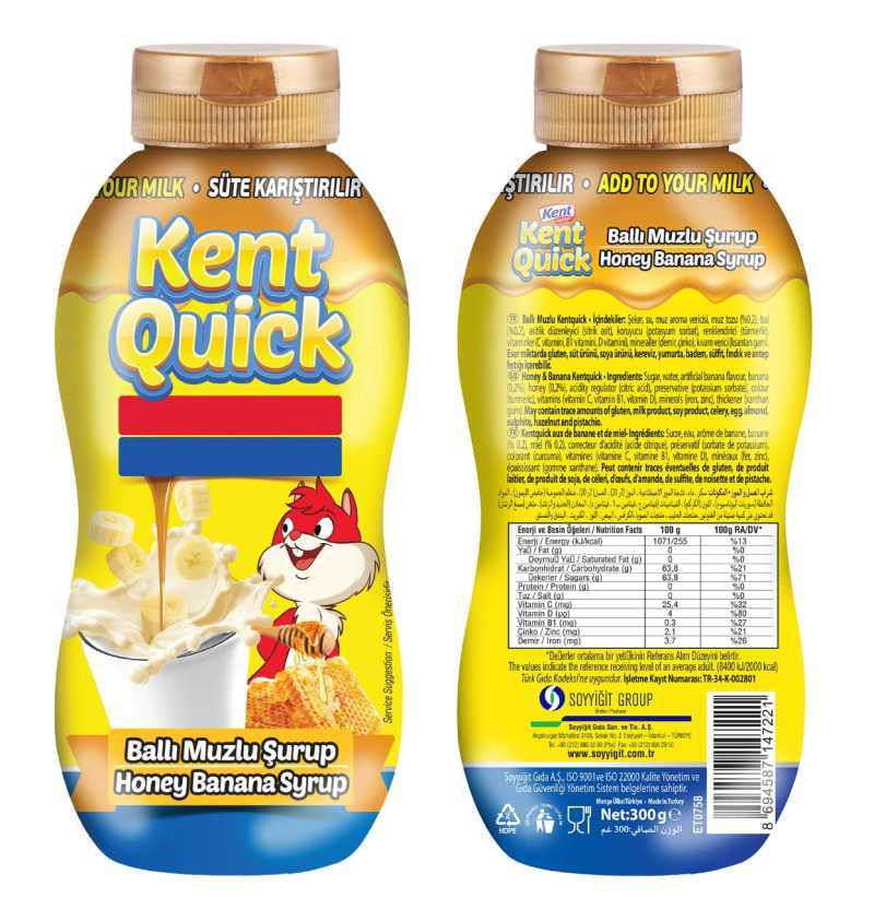 Sirup Kent Quick Honey Banana Syrup 300ml