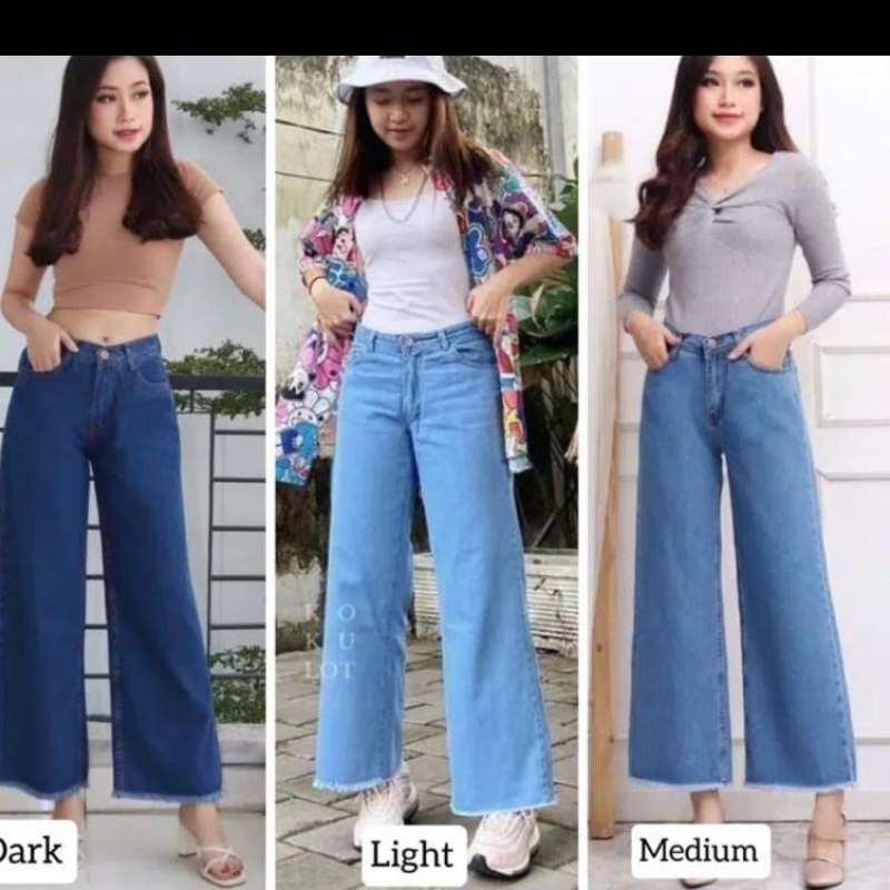 Jual Celana Kulot jeans celana wanita 