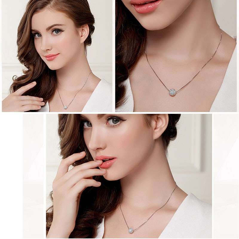 Jual Kalung Kristal Stainless Pandora 