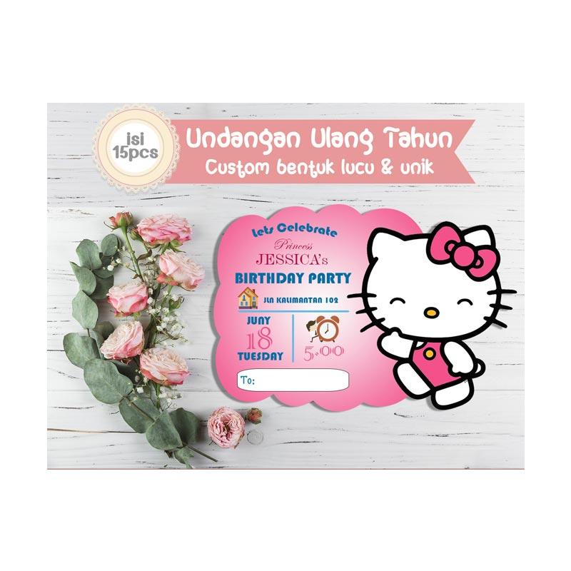 Creative Printing Tema Hello Kitty Undangan Ulang Tahun Anak