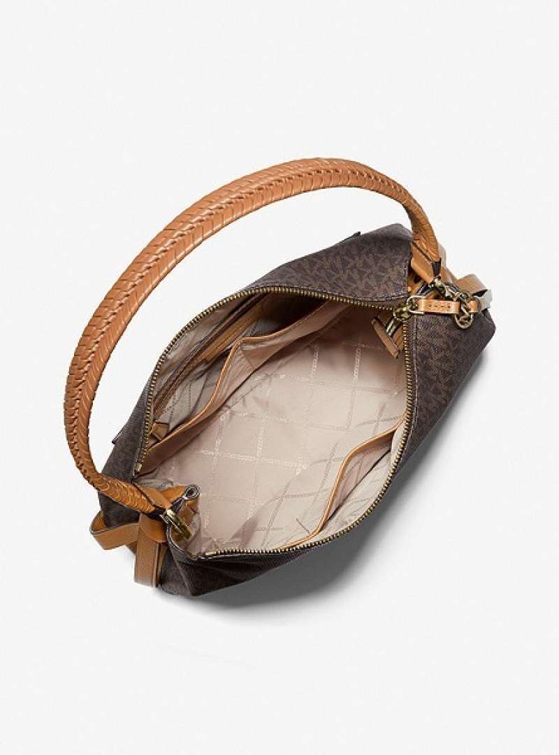 michael kors grand large logo shoulder bag
