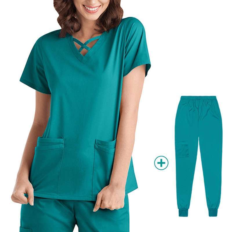 Promo Womens Uniforms Scrub Set Nurse 
