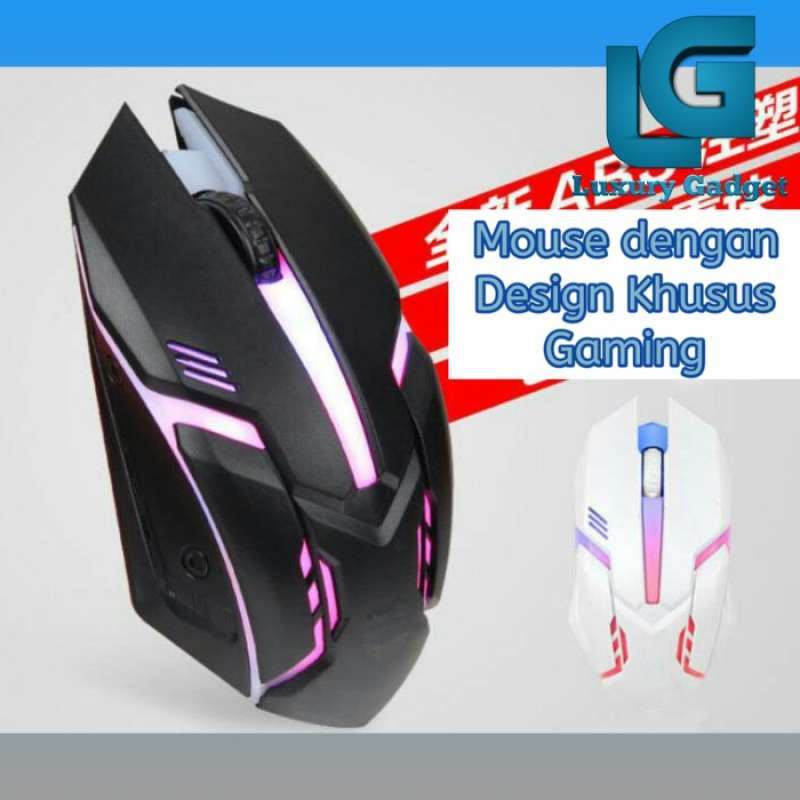 Promo TERMURAH MOUSE GAMING MURAH LED RGB RESPON 1000 DPI