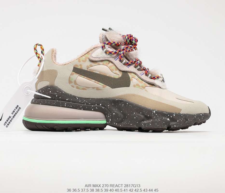 nike air max react 270 brown