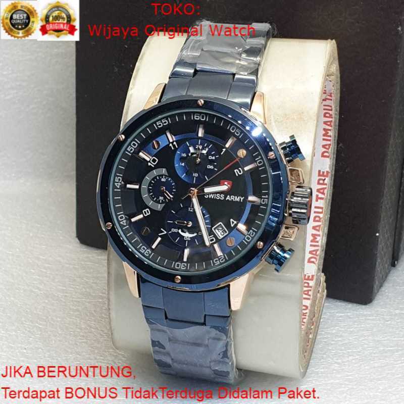 Jual Jam Tangan Pria Chronograph Swiss Army 100 Original Jam