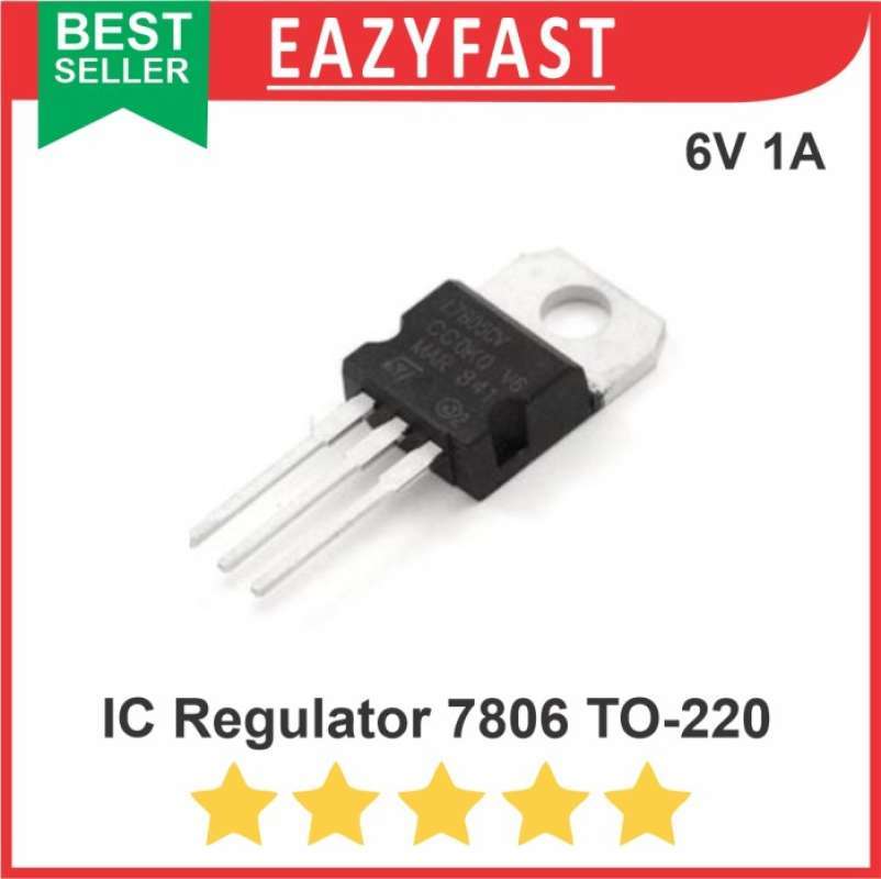 4pcs L7806CV +6V Voltage Regulator – 1.5 Amp, JSCJ (CJ/JCET) – New Open Box