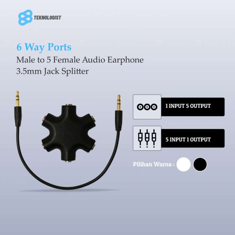 EARPHONE 3.5MM JACK SPLITTER 