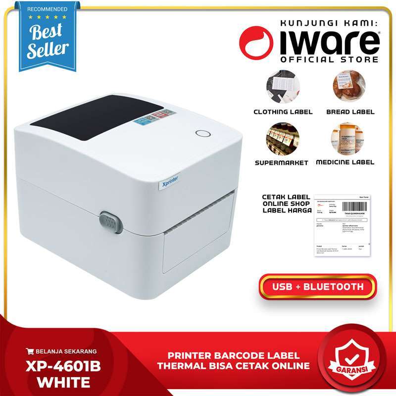 Promo PRINTER BARCODE THERMAL LABEL PRINTER XPRINTER XP-4601B ...