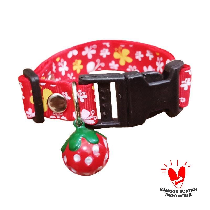 Jual Oem Lonceng Strawberry Kalung Hewan Peliharaan Merah Lebar 1 5 Cm Online September 2020 Blibli Com