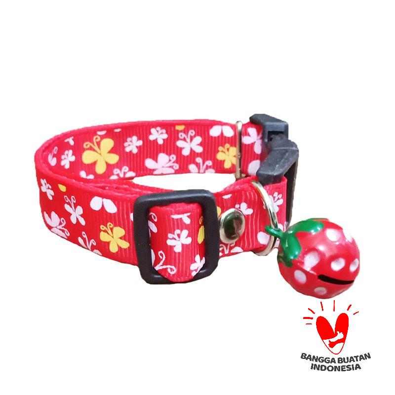 Jual Oem Lonceng Strawberry Kalung Hewan Peliharaan Merah Lebar 1 5 Cm Online September 2020 Blibli Com
