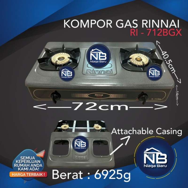Jual Kompor Gas Rinnai 2 Tungku Api Tornado Ri 712 Bgx Di Seller Niaga Baru Kota Bogor Jawa Barat Blibli