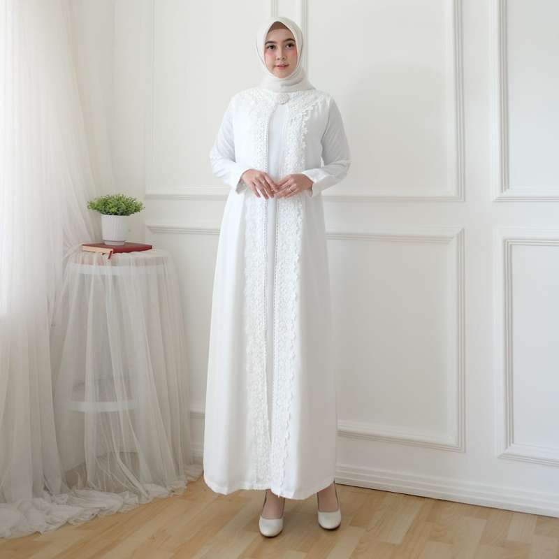 Promo Baju Gamis Putih Wanita Brukat Baju Lebaran Busana Muslim Wanita 805 5xl Putih Di Seller Majujaya Store Kab Ciamis Jawa Barat Blibli