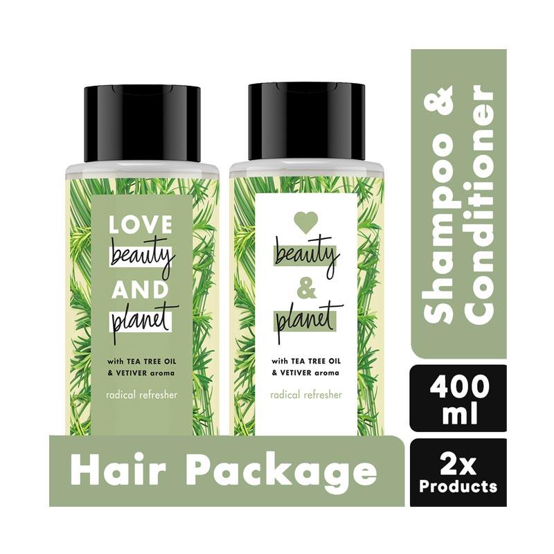 Jual Love Beauty And Planet Tea Tree Oil Vetiver Shampoo Conditioner 400 Ml Online November 2020 Blibli