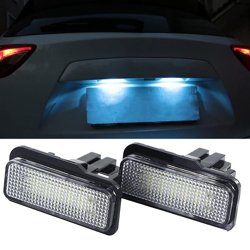 bluelans car led license plate light lamp for mercedes benz w211 s203 w219 r171 2pcs 12v