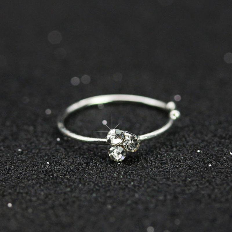 Jual Bluelans Surgical Steel Nose Ring Rhinestone Bone Stud Body Piercing Jewelry Gift 1pc Online Januari 2021 Blibli