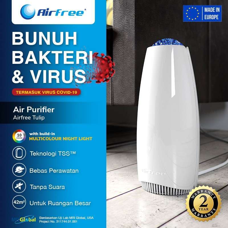 Promo Airfree Tulip 80 Air Purifier dengan Lampu Tidur Warna