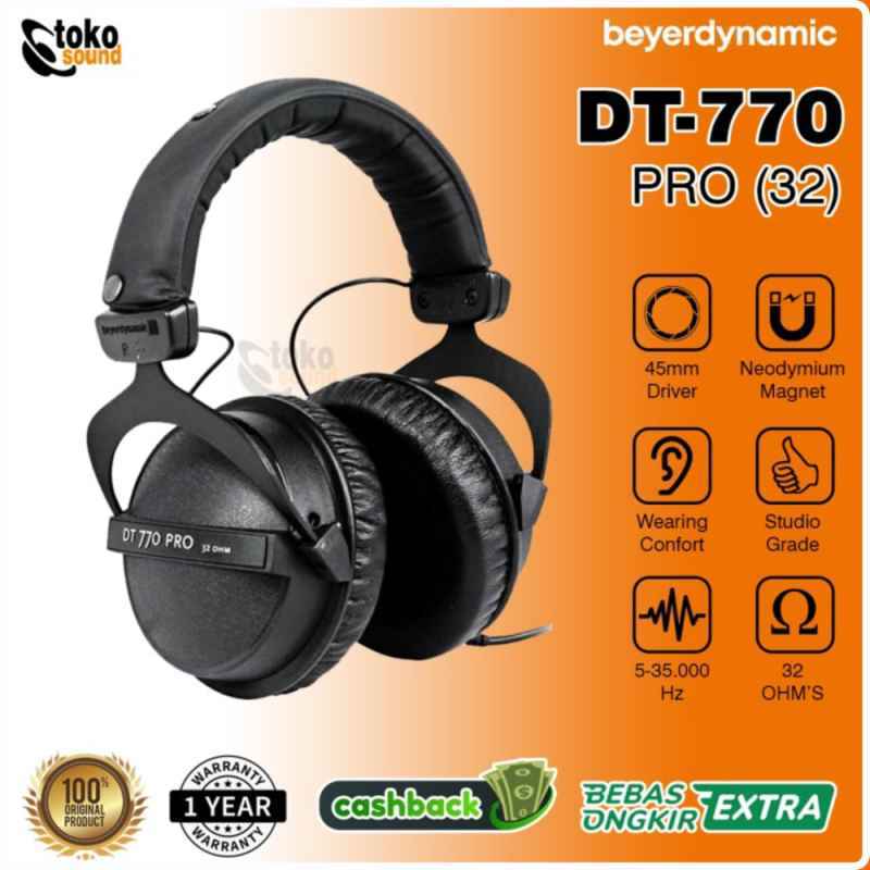 Jual Beyerdynamic Dt 770 Pro (32 Ohm 