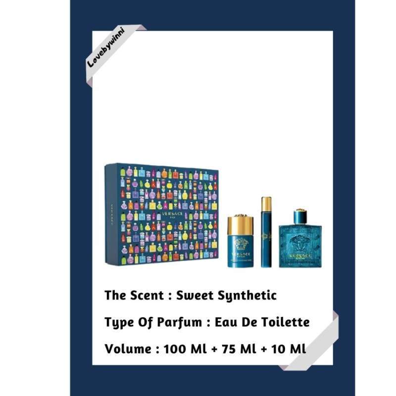 Jual Versace Eros EDT Gift Set 3 Pcs di 