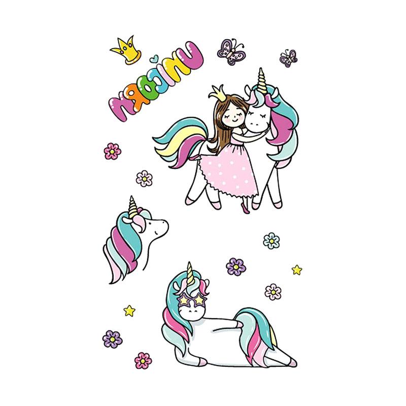 Jual Eds 6 Cartoon Unicorn Cute Fake Body Art Waterproof