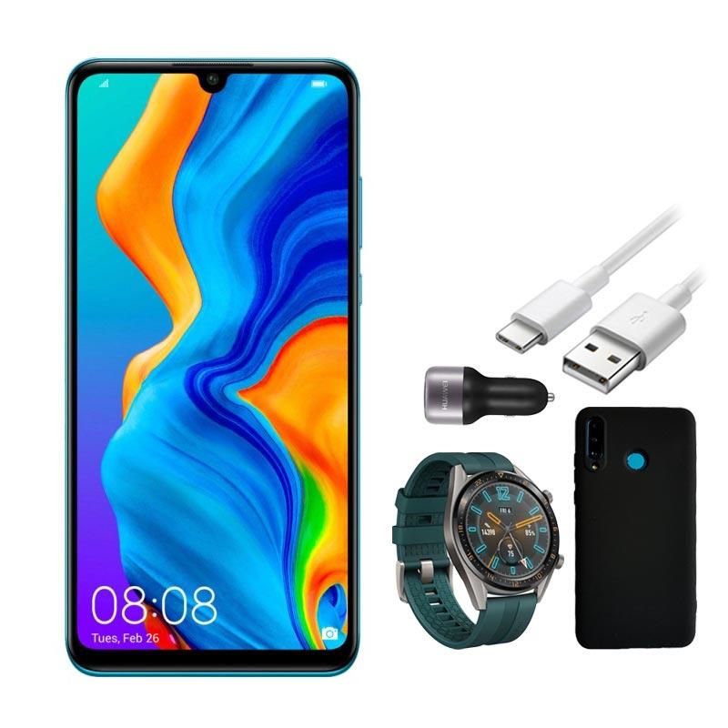 Jual Huawei P30 Lite 128 Gb 6 Gb Bundle Huawei Watch Gt Free Huawei Car Charger Cable Data Silicon Case Online September 2020 Blibli Com
