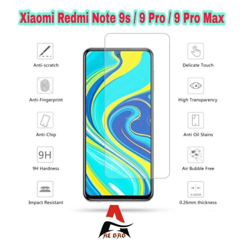 TEMPERED GLASS XIAOMI REDMI NOTE 9S PRO BENING ANTI GORES KACA