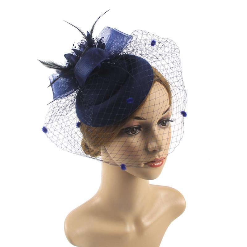 Promo Women Fascinator Hat Bow Feather 