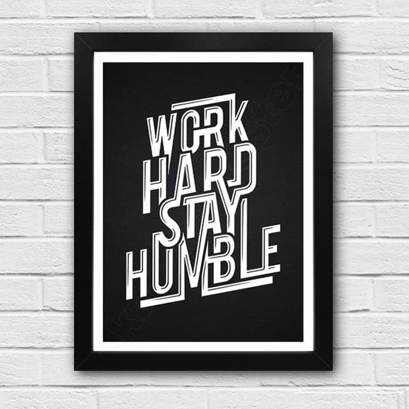 Jual Kataku Print Art Inspiratif Work Hard Stay Humble Poster