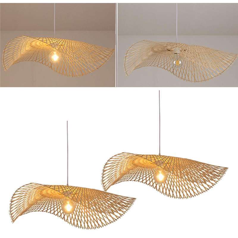 Promo 2x Modern Woven Bamboo Pendant 