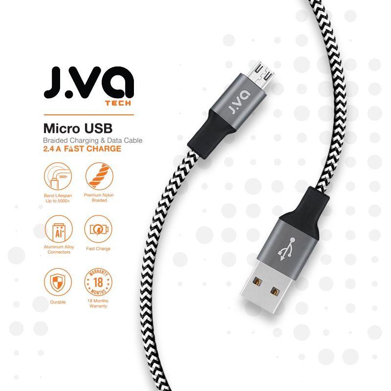 Jual J Va Tech Micro Usb 0 15m Braided Charging Data Cable
