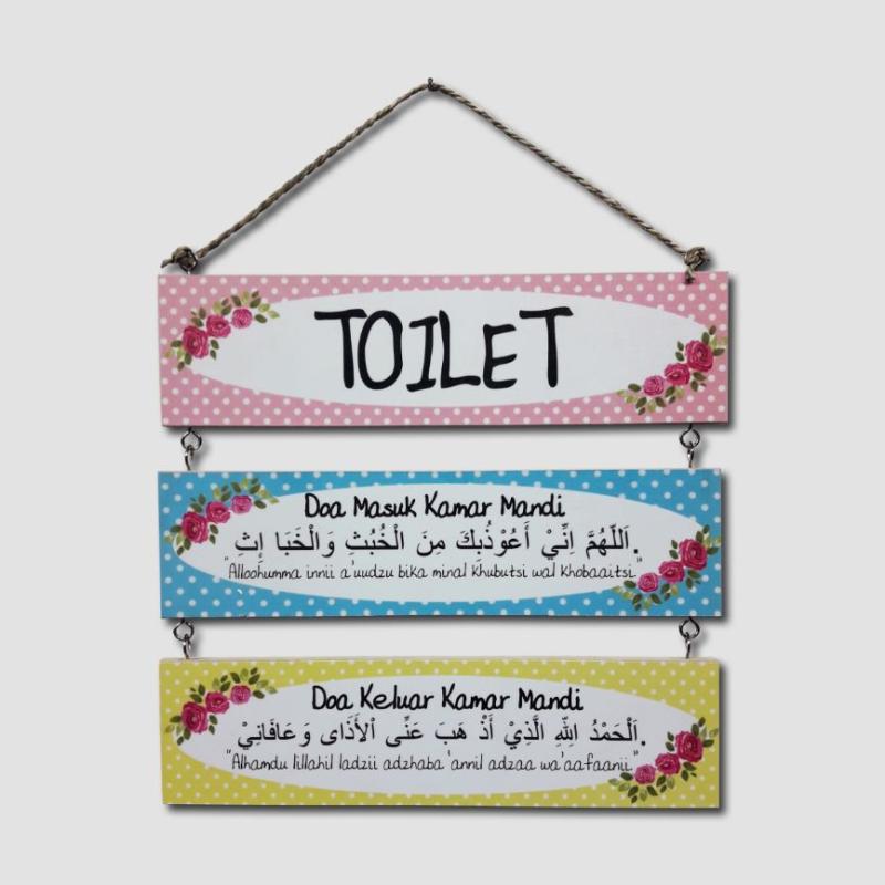 Jual Prima Shabby Craft Motif Polkadot Toilet Hiasan Dinding Murah