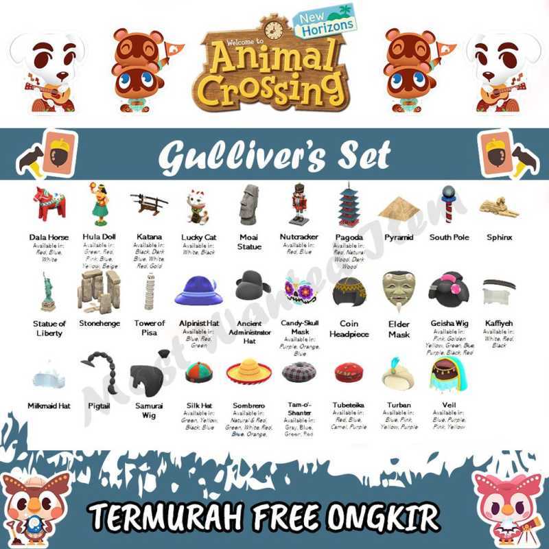 Jual Gulliver Set Animal Crossing New Horizon ACNH Bells NMT