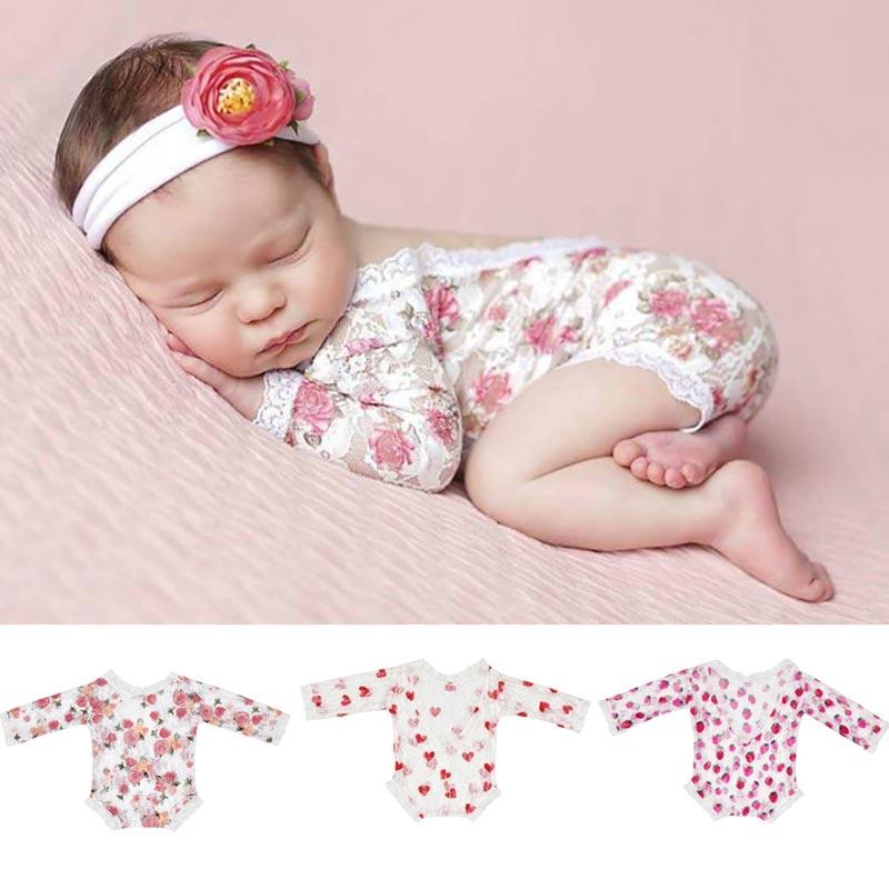 Jual Bluelans Cute Newborn Infant Baby Floral Lace Open Back